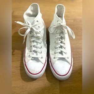White High-Top Chuck Taylors. VGUC